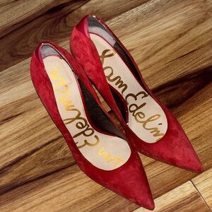 Sam Edelman Red Suede Heels